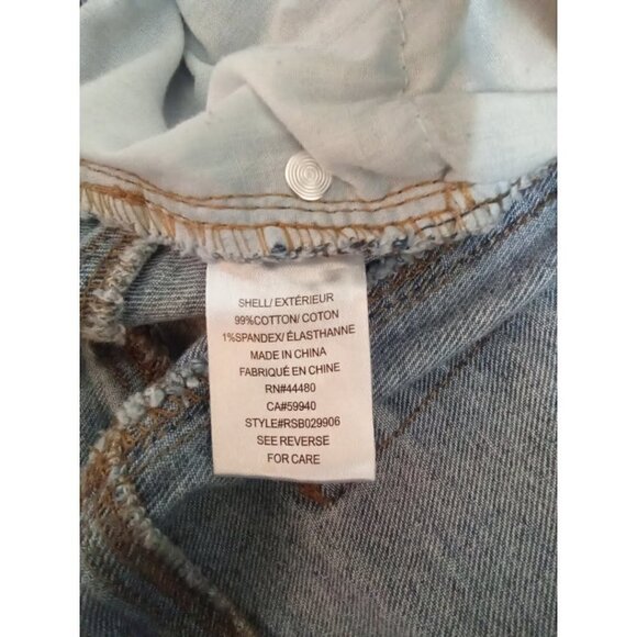 Tinseltown Juniors' Butterfly Print Relaxed Skinny Frayed Jeans Sz 9 - Picture 7 of 8